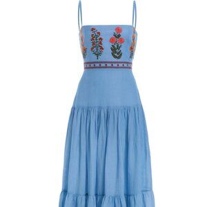 Agua by Agua Bendita Lima Dahlia Linen Maxi Dress